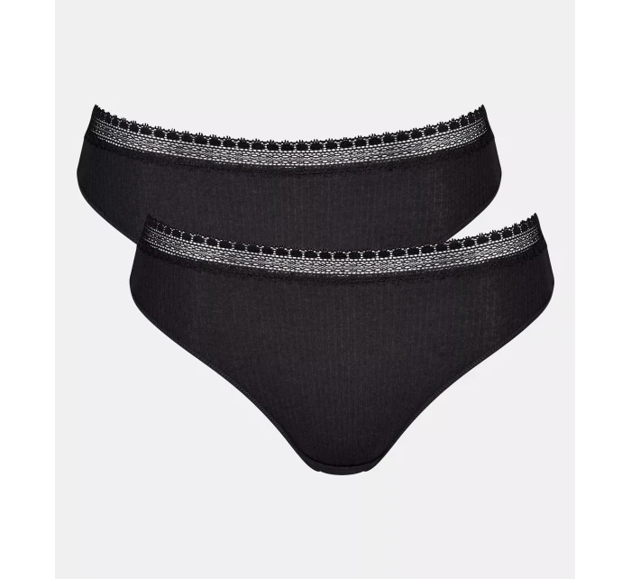 sloggi GO Ribbed R Tai C2P - BLACK - SLOGGI BLACK - SLOGGI