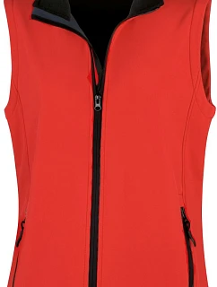 Result R 232F Dámská 2-vrstvá softshell vesta "Printable" 30.232F red/black