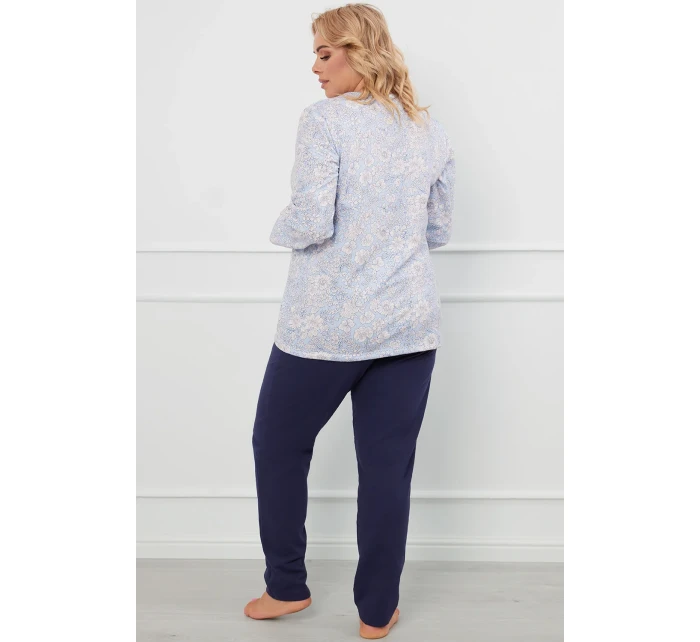 Italská móda Jovita long sp barva:print/blue Italská móda Jovita long sp barva:print/blue