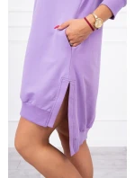 Šaty s kapucí a delšími zády fialové Šaty s kapucí a delšími zády fialové