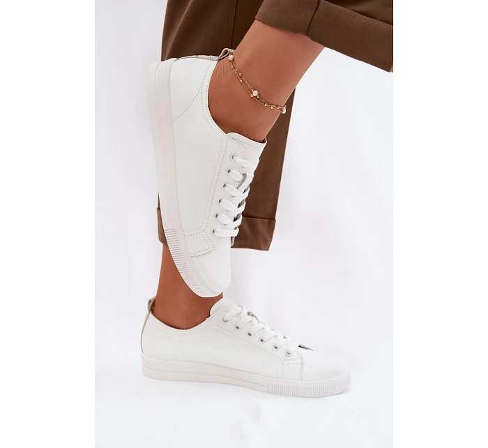 Kožené dámské tenisky Vinceza 79536 Bílé