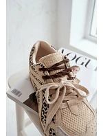 Kožené semišové dámské tenisky Big Star model 22074804 béžové - Big Star Shoes Kožené semišové dámské tenisky Big Star model 22074804 béžové - Big Star Shoes