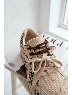 Kožené semišové dámské tenisky Big Star model 22074804 béžové - Big Star Shoes