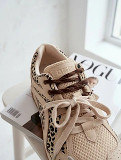 Kožené semišové dámské tenisky Big Star model 22074804 béžové - Big Star Shoes