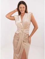 Sukienka IT SK beżowy model 21768489 - FPrice Sukienka IT SK beżowy model 21768489 - FPrice