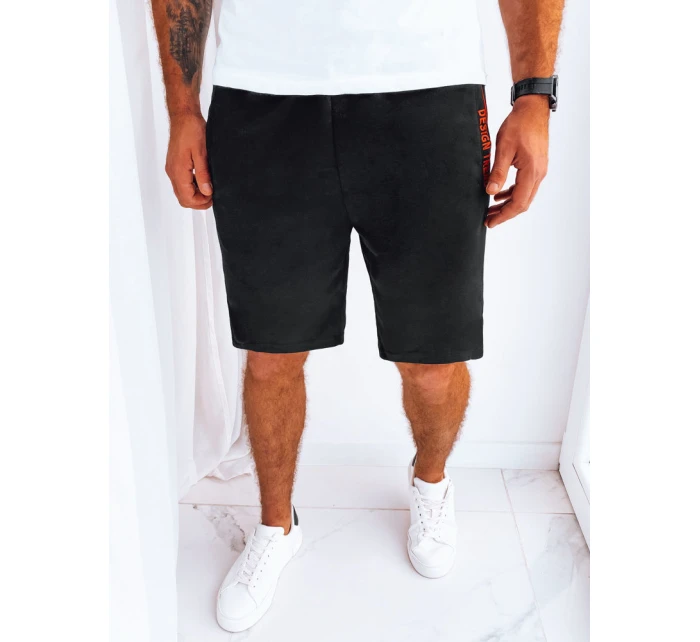 Pánské černé teplákové šortky FashionStreet SX2221 Pánské černé teplákové šortky FashionStreet SX2221