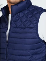 Pánská prošívaná tmavě modrá vesta FashionStreet TX5077 Pánská prošívaná tmavě modrá vesta FashionStreet TX5077