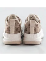 Světle béžové tenisky s vyšší podrážkou model 17229028 Světle béžové tenisky s vyšší podrážkou model 17229028