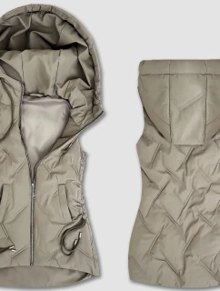 Béžová dámská vesta se stahovacími boky S'West (B8381-12)