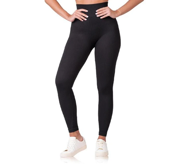 Dámské módní legíny RELAX & GO RIB OPTIC LEGGINGS - BELLINDA - černá
