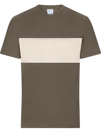 Daiber 8049 Tričko z bio bavlny "Colour-Block" 02.8049 muddy brown/sandstone Daiber 8049 Tričko z bio bavlny "Colour-Block" 02.8049 muddy brown/sandstone