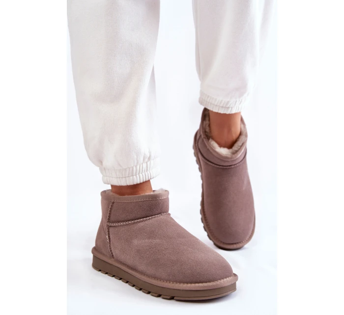 Dámské semišové nízké boty do sněhu Šede Shelie Dámské semišové nízké boty do sněhu Šede Shelie