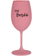PANÍ BOŽSKÁ - růžová sklenice na víno 350 ml PANÍ BOŽSKÁ - růžová sklenice na víno 350 ml