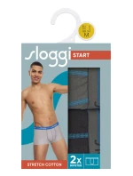 Pánské boxerky Start Hipster C2P box - BROWN - LIGHT COMBINATION - šedá- černá M003 - SLOGGI Pánské boxerky Start Hipster C2P box - BROWN - LIGHT COMBINATION - šedá- černá M003 - SLOGGI