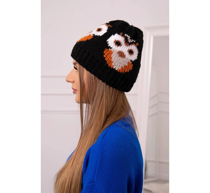 Dámská čepice Ofelia model 18751899 černá - K-Fashion Dámská čepice Ofelia model 18751899 černá - K-Fashion