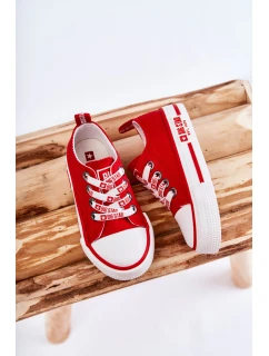 Dětské látkové tenisky BIG STAR model 21594696 červená - Big Star Shoes