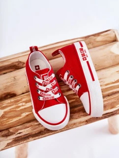 Dětské látkové tenisky BIG STAR model 21594696 červená - Big Star Shoes