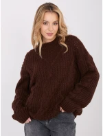 Sweter IN SW model 21782395 ciemny brązowy - FPrice