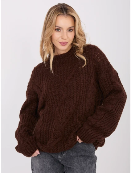 Sweter IN SW model 21782395 ciemny brązowy - FPrice