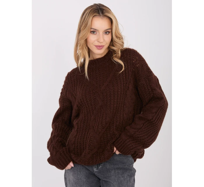 Sweter IN SW model 21782395 ciemny brązowy - FPrice