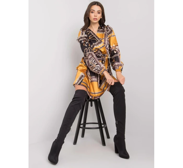 Sukienka LC SK 22K model 20961767 czarno żółty - FPrice