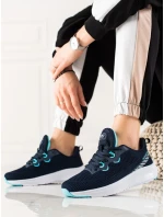 Klasické modré  tenisky dámské bez podpatku