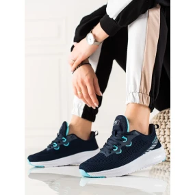 Klasické modré  tenisky dámské bez podpatku