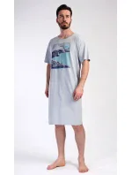 Pánská noční košile s krátkým rukávem model 19903025 - Vienetta MAN Pánská noční košile s krátkým rukávem model 19903025 - Vienetta MAN