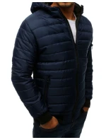 Pánská prošívaná bunda bomber tmavě modrá TX2228 Pánská prošívaná bunda bomber tmavě modrá TX2228