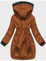 Tenká dámská bunda v karamelové barvě s ozdobnou lemovkou model 21371209 - S'WEST