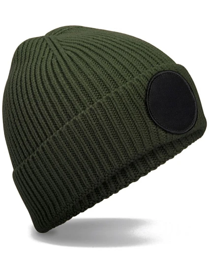 Beechfield B 332R Čepice s kruhovou nášivkou 53.332R olive green/black Beechfield B 332R Čepice s kruhovou nášivkou 53.332R olive green/black