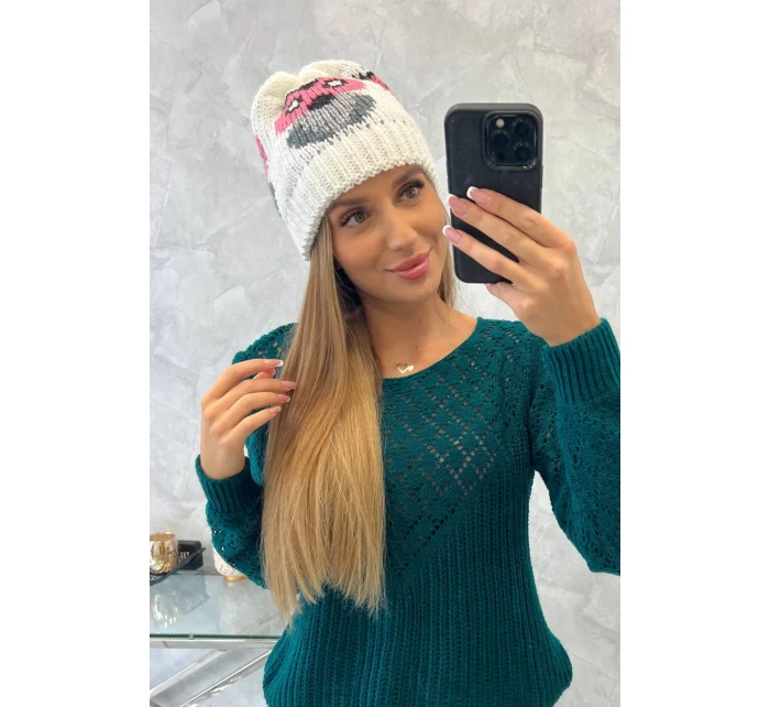 Dámská čepice Ofelia K349 bílá Dámská čepice Ofelia K349 bílá