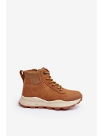 Dětské zateplené trekové boty Trapery Camel Big Star MM374202