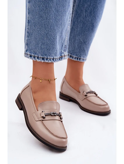 Dámské kožené  Béžové model 22100052 - VINCEZA