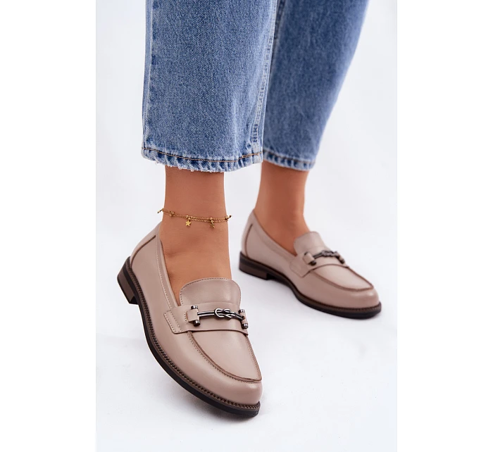 Dámské kožené  Béžové model 22100052 - VINCEZA