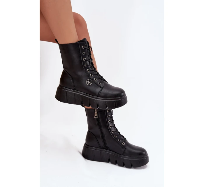 Dámské workery na platformě Vinceza – černé Dámské workery na platformě Vinceza – černé