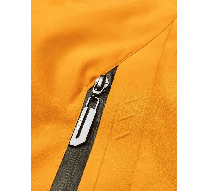 Pánská žlutá sportovní bunda s kapucí model 18311037 - J.STYLE Pánská žlutá sportovní bunda s kapucí model 18311037 - J.STYLE