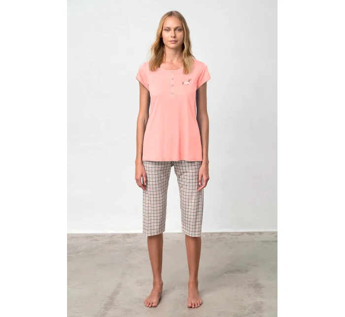 Pyžamo s knoflíkovou légou model 19579629 - Vamp