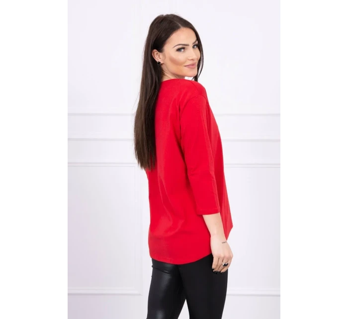 Halenka s potiskem Star Style červená Halenka s potiskem Star Style červená