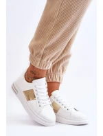 Klasické sportovní boty bílé a zlaté Follow Me Klasické sportovní boty bílé a zlaté Follow Me