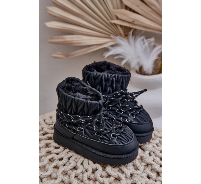 Dětské Zimní Boty S Kožíškem Černé model 21680341 - Boto