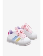 Sportovní boty dětské sneakers s svítící podrážkou bílo-růžové Arielle Sportovní boty dětské sneakers s svítící podrážkou bílo-růžové Arielle