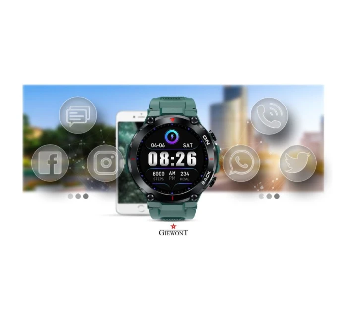 GIEWONT Pioneer GPS smartwatch GW460-2 - Sea Green