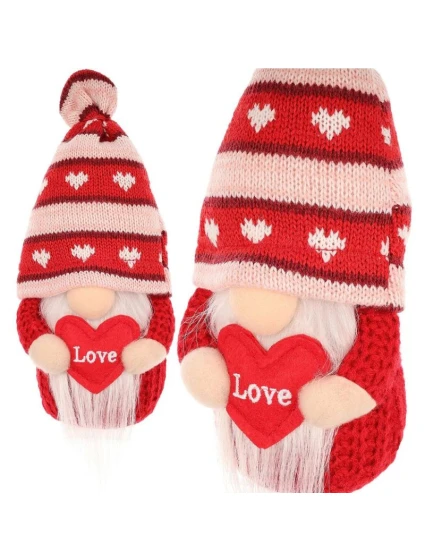 TRPASLÍK SE SRDCEM LÁSKA 19CM VALENTÝNSKÁ DEKORACE