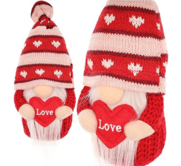 TRPASLÍK SE SRDCEM LÁSKA 19CM VALENTÝNSKÁ DEKORACE