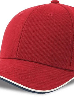 Atlantis Headwear Pilot Piping Sandwich-S 6 panelová těžká sandwich křiltovka 33.0274 red
