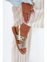 Dámské Ploché Sandály S Dekorativním Detalem Vinceza 17378 Zlaté