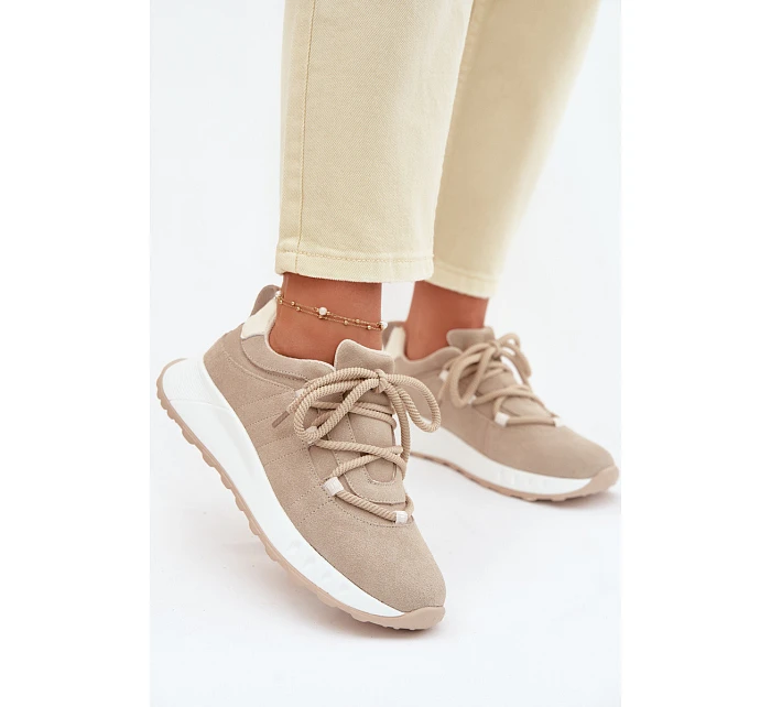 Kožené semišové dámské tenisky model 22069532 - EVENTO Kožené semišové dámské tenisky model 22069532 - EVENTO