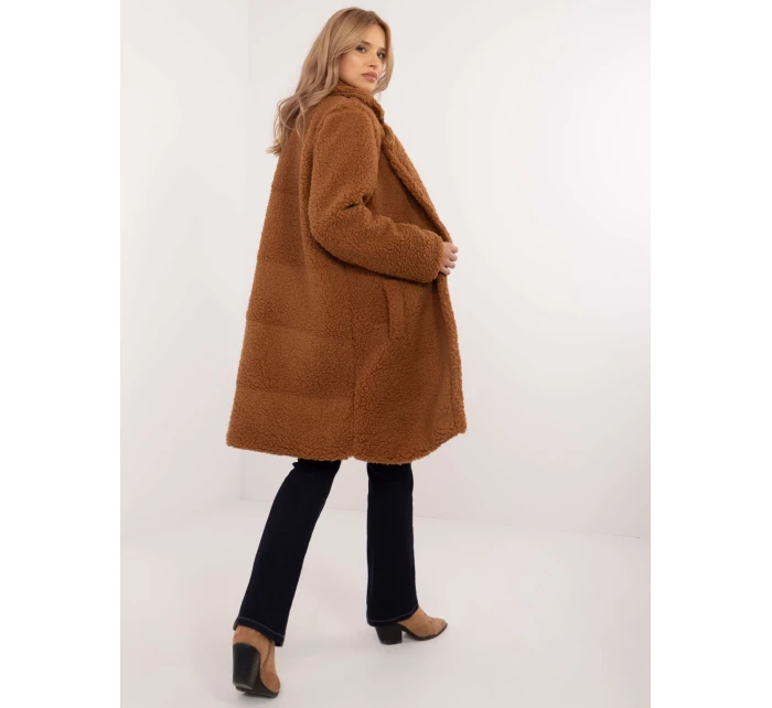 Kabát DHJ EN model 20692119 světle hnědý - FPrice Kabát DHJ EN model 20692119 světle hnědý - FPrice