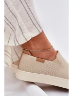 Dámské slip-on tenisky Big Star – béžové Dámské slip-on tenisky Big Star – béžové